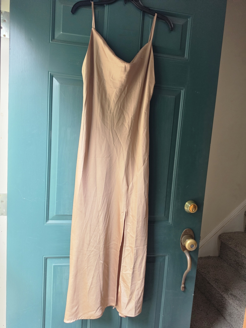 Slip Maxi Dress in Blush Pink